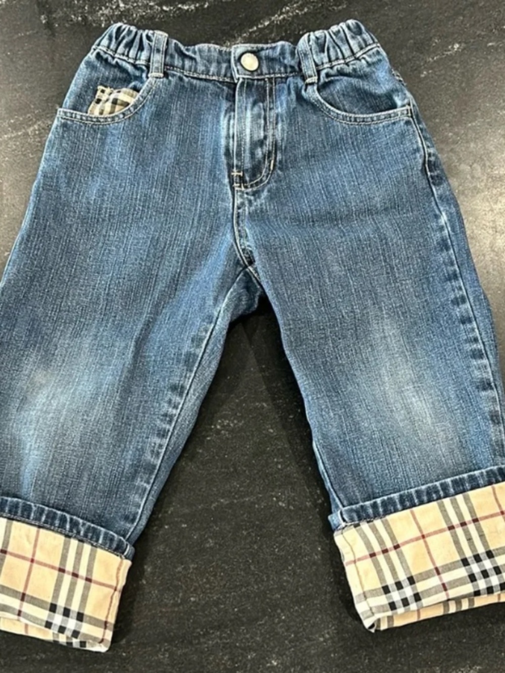 Classic Burberry Print Jeans - Authentic